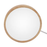 Round Wood Lighted Base Stand USB Powered 3 Color Temperature 10 Level Brightness Button Control LED Display Plate for Glass Crystal Art