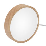 Round Wood Lighted Base Stand USB Powered 3 Color Temperature 10 Level Brightness Button Control LED Display Plate for Glass Crystal Art