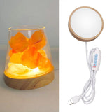 Round Wood Lighted Base Stand USB Powered 3 Color Temperature 10 Level Brightness Button Control LED Display Plate for Glass Crystal Art - Extra Image
