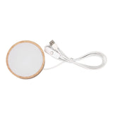 LED Lights Display Base RGB Round Wooden Lighted Base Stand LED Display Stand for Acrylic Glass Resin Art Color Light