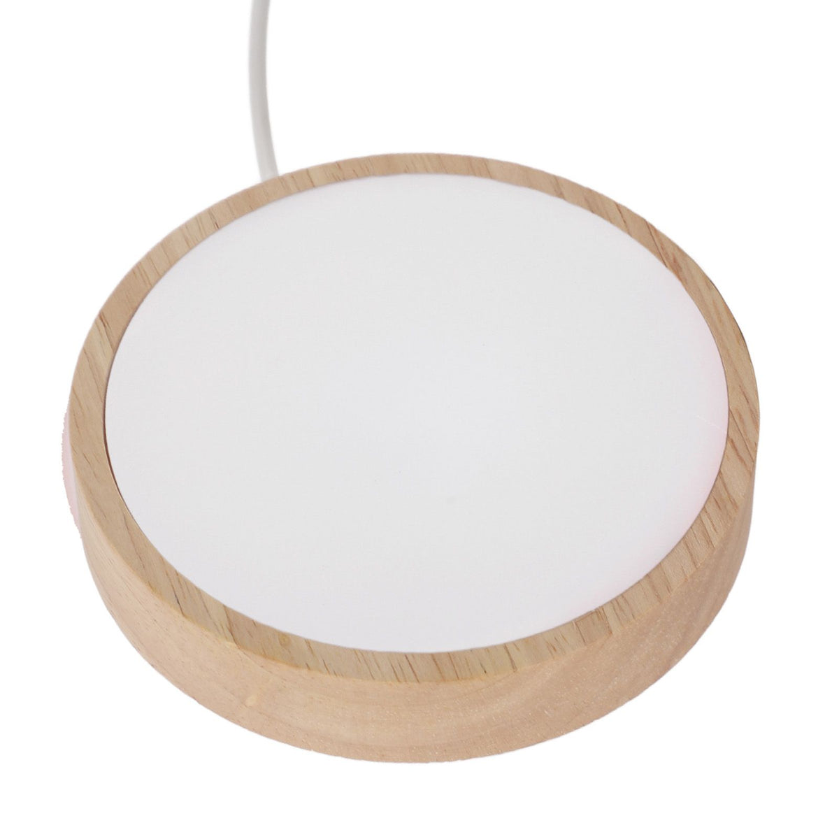 LED Lights Display Base RGB Round Wooden Lighted Base Stand LED Display Stand for Acrylic Glass Resin Art Color Light