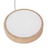 LED Lights Display Base RGB Round Wooden Lighted Base Stand LED Display Stand for Acrylic Glass Resin Art Color Light