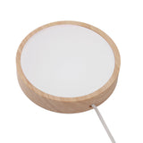 LED Lights Display Base RGB Round Wooden Lighted Base Stand LED Display Stand for Acrylic Glass Resin Art Color Light