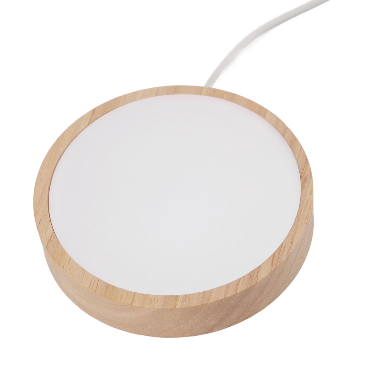 LED Lights Display Base RGB Round Wooden Lighted Base Stand LED Display Stand for Acrylic Glass Resin Art Color Light