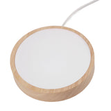 LED Lights Display Base RGB Round Wooden Lighted Base Stand LED Display Stand for Acrylic Glass Resin Art Color Light
