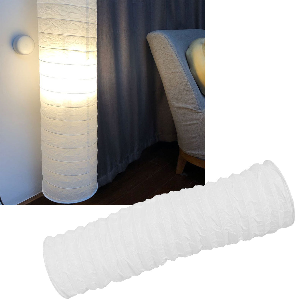 Rice Paper Floor Lamp Shade 94cm 37 Inch Rice Paper Lamp Protector Cover for Living Room Bedroom