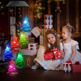 Christmas Solar Wind Chime Light Outdoor Solar Powered Waterproof LED Wind Chime Color Changing Light for Patio Garden Home