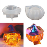 Halloween Witch Pumpkin Elf Silicone Mold Mirror Silicone Mold Candy Storage Box for DIY Crafts