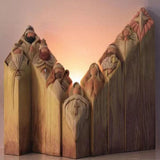 Heaven Nativity Tree Pillar Statue Resin Craft Statues Desktop Ornament Home Office Restaurant Decoration - Side View