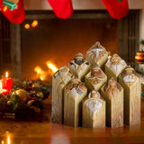 Heaven Nativity Tree Pillar Statue Resin Craft Statues Desktop Ornament Home Office Restaurant Decoration - Rear View