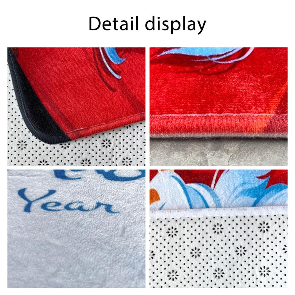 3Pcs Christmas Mat Sets Santa Claus Non Slip Mat Bathroom Doormat Toilet Seat Cover U Shaped Toilet Floor Mat