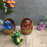 Simulations Crystal Dragon Egg Ornaments Desktop Decorations Shiny Resin Dragon Egg Ornaments Gift for Friends and Family - Low Angle