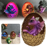 Simulations Crystal Dragon Egg Ornaments Desktop Decorations Shiny Resin Dragon Egg Ornaments Gift for Friends and Family - Front View