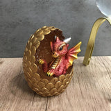 Simulations Crystal Dragon Egg Ornaments Desktop Decorations Shiny Resin Dragon Egg Ornaments Gift for Friends and Family - Top-Down View