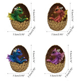 Simulations Crystal Dragon Egg Ornaments Desktop Decorations Shiny Resin Dragon Egg Ornaments Gift for Friends and Family - Rear View