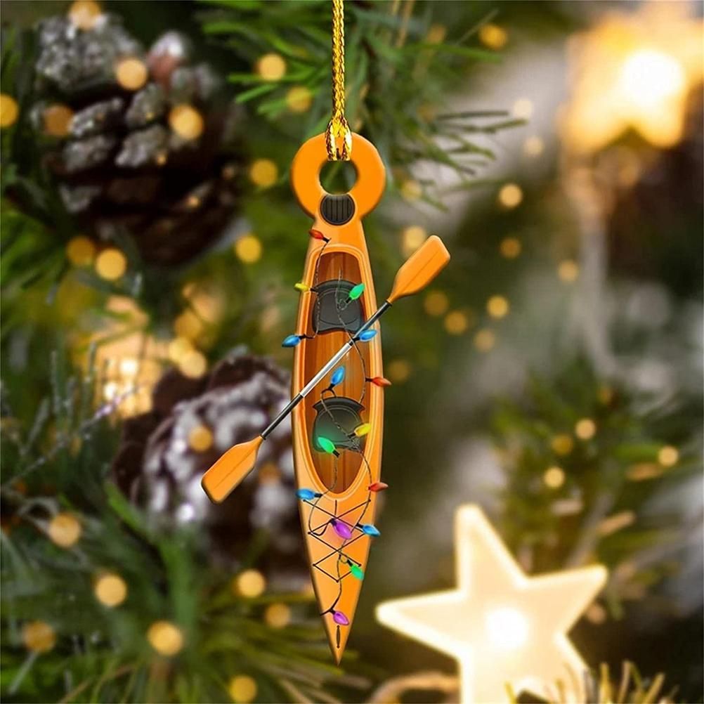 Christmas Tree Pendant Hanging Decoration Gift Personalized Fire Truck Vehicle Truck Boat Excavator Pendant