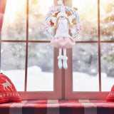 Christmas Cute Angel Rattan Ring Wreath Front Door Wreath Home Wall Hanging Pendant Holiday Decor