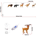 Animal String Lights 10 LEDs Small Animals String Lights Children Room Decoration for Kids Room Indoor String Lights