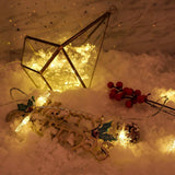 Christmas Snowflake Light 10 feet 20 LED Battery Operated Snowflakes String Lights Winter Fairy Lights Merry Christmas Decoration