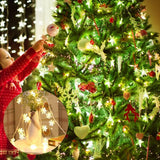Christmas Snowflake Light 10 feet 20 LED Battery Operated Snowflakes String Lights Winter Fairy Lights Merry Christmas Decoration
