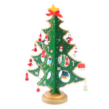 Desktop Christmas Tree Decoration Mini Wooden DIY Christmas Tree Ornaments Children Gift