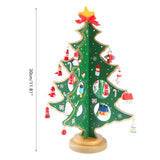 Desktop Christmas Tree Decoration Mini Wooden DIY Christmas Tree Ornaments Children Gift
