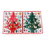 Desktop Christmas Tree Decoration Mini Wooden DIY Christmas Tree Ornaments Children Gift - Top-Down View