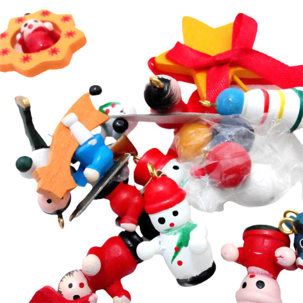 Desktop Christmas Tree Decoration Mini Wooden DIY Christmas Tree Ornaments Children Gift