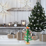 Desktop Christmas Tree Decoration Mini Wooden DIY Christmas Tree Ornaments Children Gift