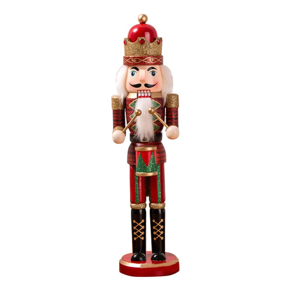 Nutcracker Soldier Ornaments 38cm Nutcracker Figure Wooden Ornaments for Home Christmas Party Decoration New Year Gifts for Children