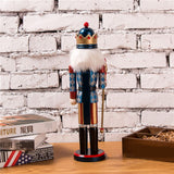 Nutcracker Soldier Ornaments 38cm Nutcracker Figure Wooden Ornaments for Home Christmas Party Decoration New Year Gifts for Children - Top-Down View
