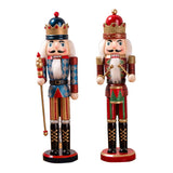 Nutcracker Soldier Ornaments 38cm Nutcracker Figure Wooden Ornaments for Home Christmas Party Decoration New Year Gifts for Children - Low Angle