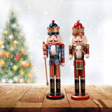Nutcracker Soldier Ornaments 38cm Nutcracker Figure Wooden Ornaments for Home Christmas Party Decoration New Year Gifts for Children