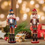 Nutcracker Soldier Ornaments 38cm Nutcracker Figure Wooden Ornaments for Home Christmas Party Decoration New Year Gifts for Children - Extra Image