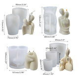 Portrait Aromatherapy Candle Molds Reusable DIY Couple Candle Mold Family Couple Silicone Mold - Top-Down View