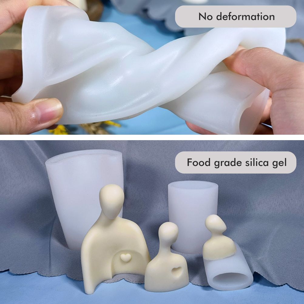 Portrait Aromatherapy Candle Molds Reusable DIY Couple Candle Mold Family Couple Silicone Mold