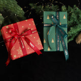 Christmas Kraft Wrapping Paper Christmas Elements Collection Double Sided Wrapping Paper Christmas Gift Box Decoration - Rear View