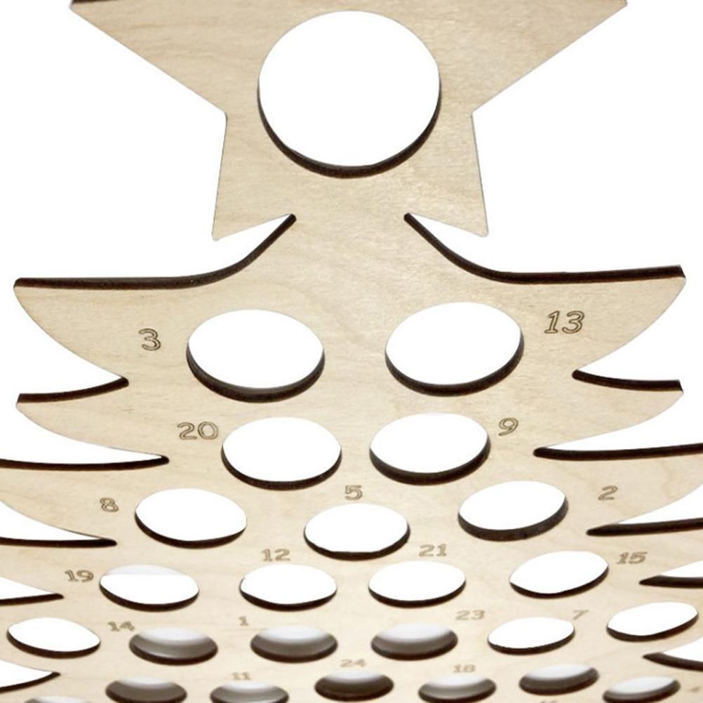 Wooden Advent Calendar Christmas Chocolate Stand Christmas Ornaments Party Decoration Gifts