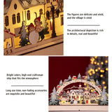 Christmas House LED Christmas Forest Scene Wooden Christmas Village for Shopping Mall Window Decorations - Front View