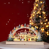 Christmas House LED Christmas Forest Scene Wooden Christmas Village for Shopping Mall Window Decorations - 45-Degree Angle