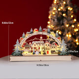 Christmas House LED Christmas Forest Scene Wooden Christmas Village for Shopping Mall Window Decorations