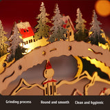 Christmas House LED Christmas Forest Scene Wooden Christmas Village for Shopping Mall Window Decorations - Extra Image