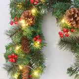 Christmas Garland With 50 Led Lighting Artificial Christmas Fir Garland Decorative For Stairs Fireplaces Offices Outdoor