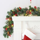 Christmas Garland With 50 Led Lighting Artificial Christmas Fir Garland Decorative For Stairs Fireplaces Offices Outdoor