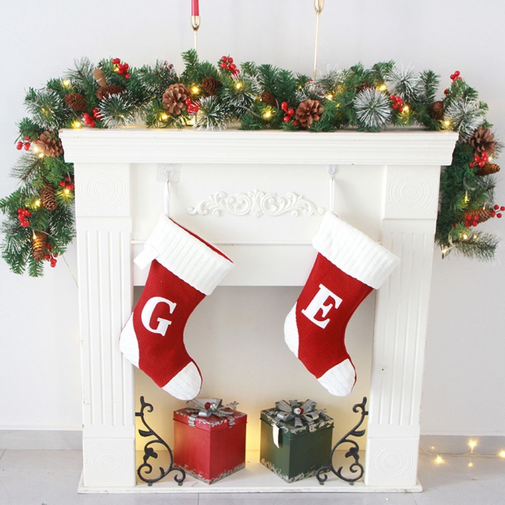 Christmas Garland With 50 Led Lighting Artificial Christmas Fir Garland Decorative For Stairs Fireplaces Offices Outdoor