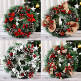 Christmas Wreath Artificial Christmas Hanging Wreath for Front Door Wall Tree Christmas Party Shop Window Decoration