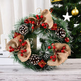 Christmas Wreath Artificial Christmas Hanging Wreath for Front Door Wall Tree Christmas Party Shop Window Decoration