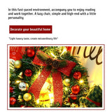 Xmas Wreath with 20 LED Lights and Bells Christmas Garland Light String Branch Lights for Living Room Fireplace and Windows
