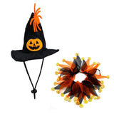 Halloween Collar Hat Set For Pet Dog Cat Head Bone Pattern Hat Funny Cosplay Dress Up Decoration For Holiday Party