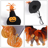 Halloween Collar Hat Set For Pet Dog Cat Head Bone Pattern Hat Funny Cosplay Dress Up Decoration For Holiday Party - Top-Down View